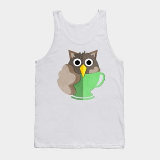 Owl In A Cup Tank Top